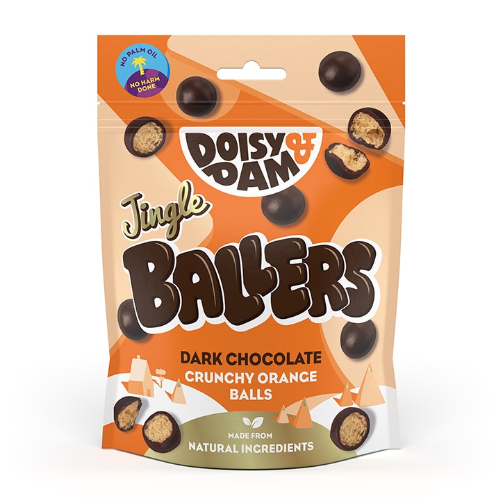 Doisy & Dam Vegan Dark Chocolate & Orange Jingle Ballers 75g image 1