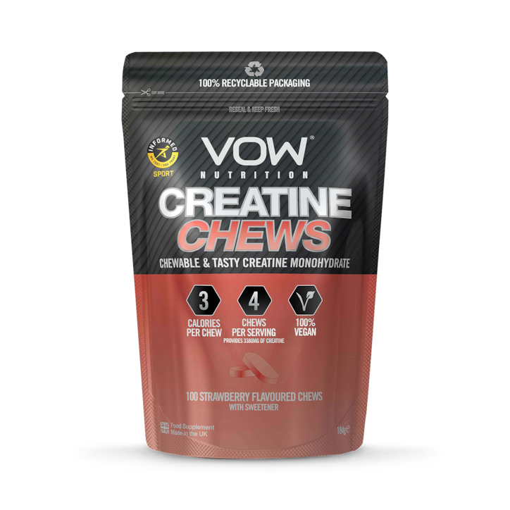 Vow Nutrition Creatine Chews Strawberry 100 Chews image 1