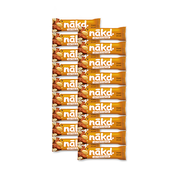 Nakd Raw Fruit & Nut Peanut Delight Bars 18x 35g image 1