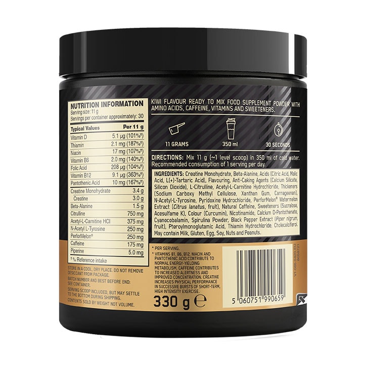 Optimum Nutrition Gold Standard Pre Workout Kiwi 330g-3