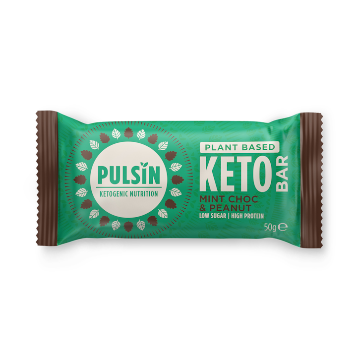 Pulsin Mint Chocolate & Peanut Keto Bar 50g image 1