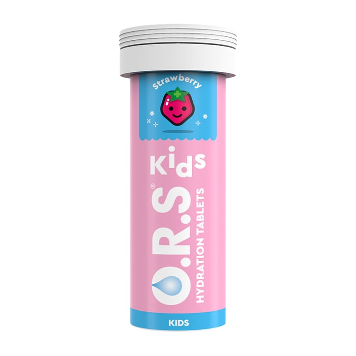 O.R.S Kids Hydration Strawberry Flavour 12 Effervescent Tablets-1