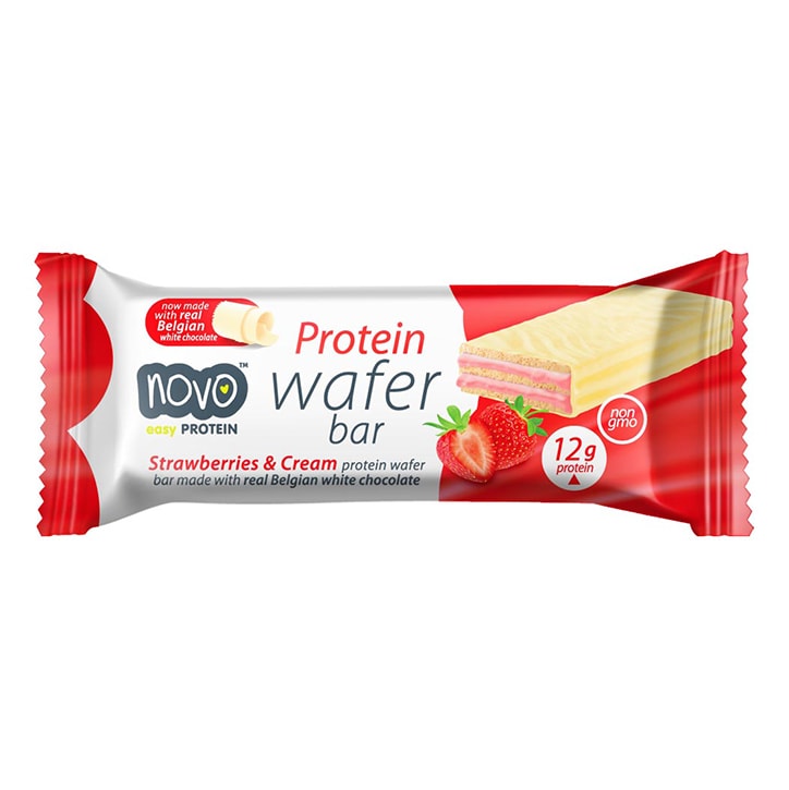 NOVO Protein Wafer Strawberry Cream Bar 40g