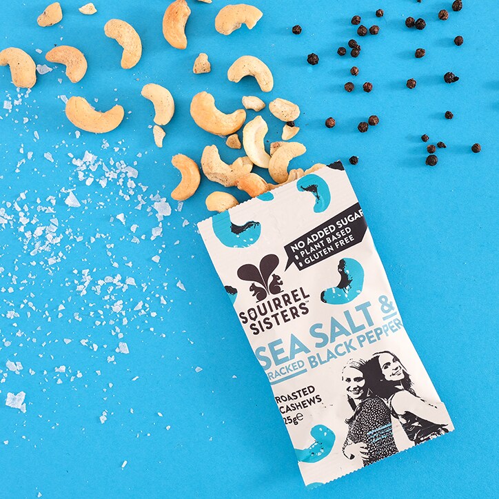 Squirrel Sisters Sea Salt & Black Pepper Cashews 25g image 2