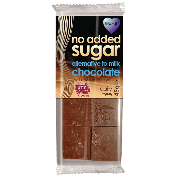 Plamil No Added Sugar Alternative to Milk Chocolate 45g image 1