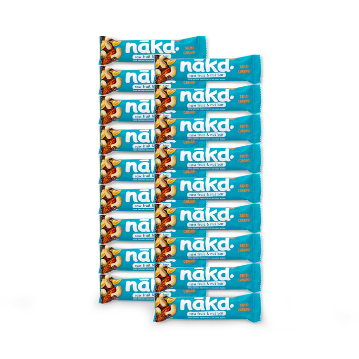 Nakd Raw Fruit & Nut Salted Caramel Bars 18 x 35g image 1