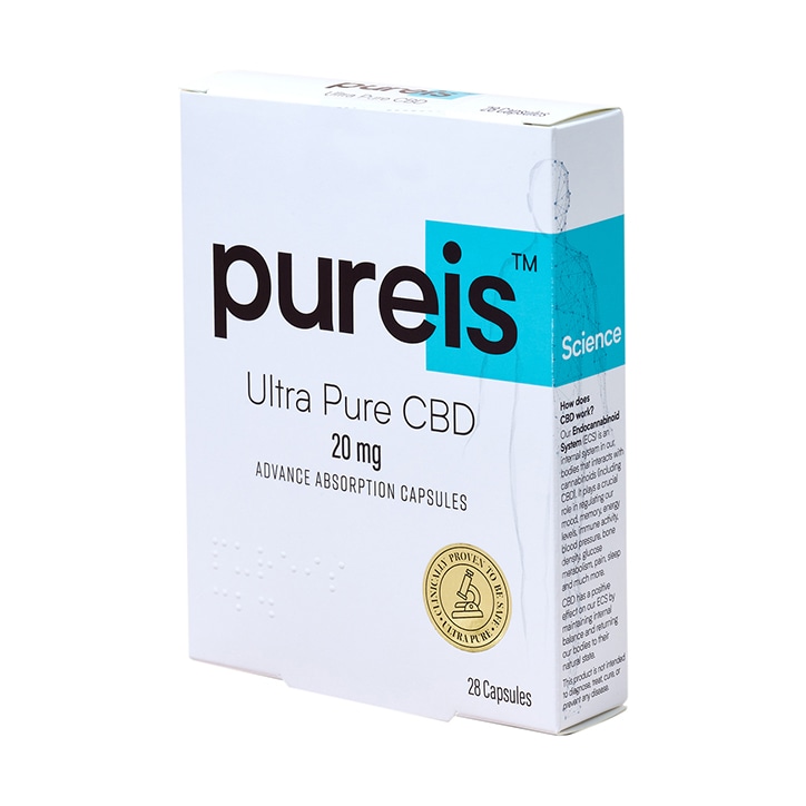 PureisĀ® Ultra Pure CBD Advanced Absorption 20mg 28 Capsules
