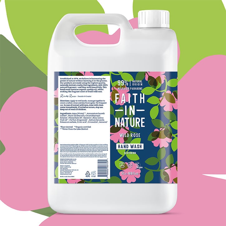 Faith in Nature Wild Rose Hand Wash 5 Litre