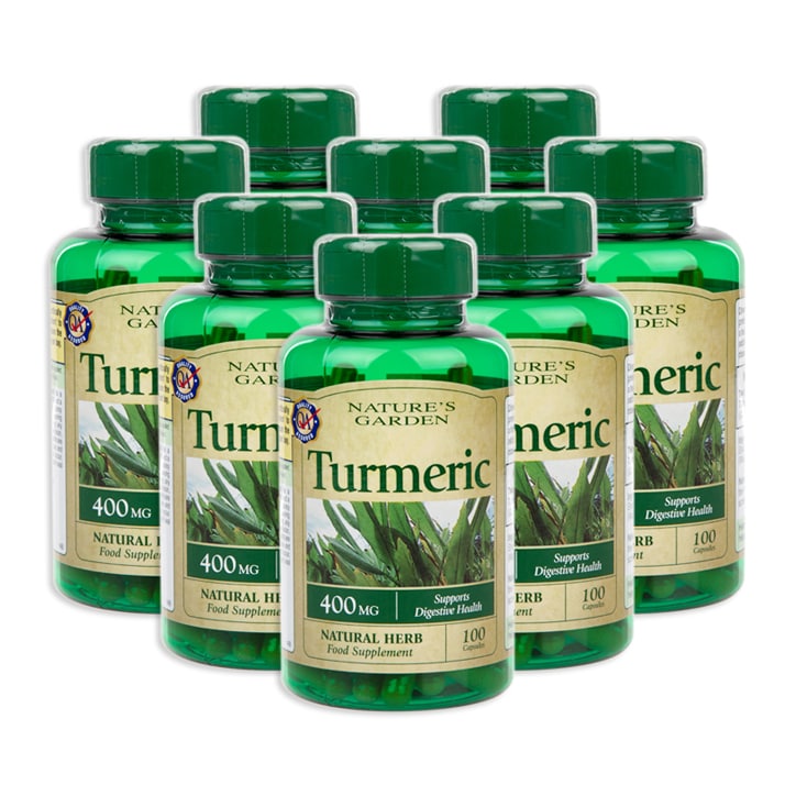 1 Years' Supply of Nature's Garden Turmeric 400mg containing Curcumin Capsules  Bundle-1