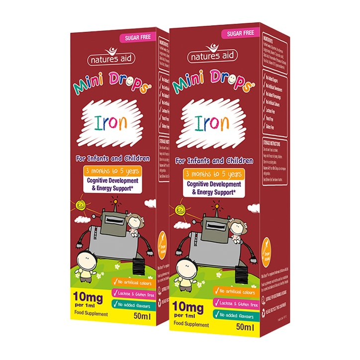 Natures Aid Mini Drops Children's Iron Supplement Bundle image 1