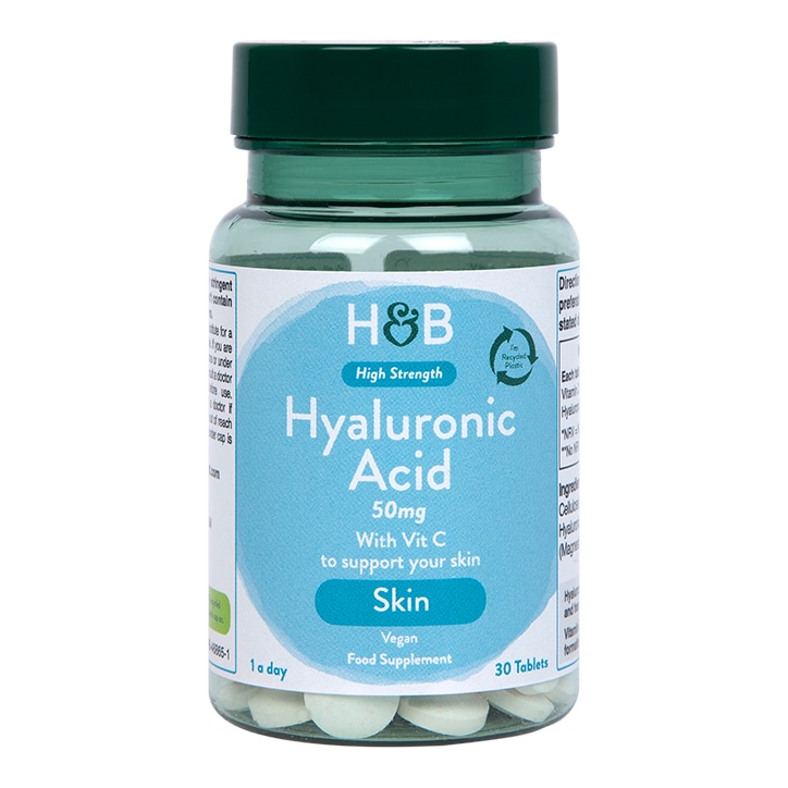 Holland & Barrett High Strength Hyaluronic Acid 50mg 30 Tablets-1