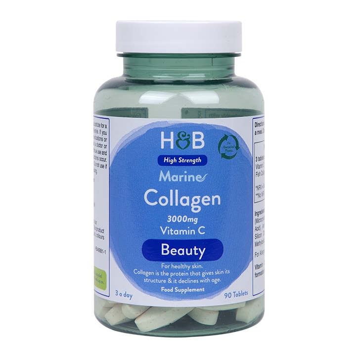 High Potency Marine Collagen 100 x 400mg Capsules with Vitamin C & Niacin B3 UK 