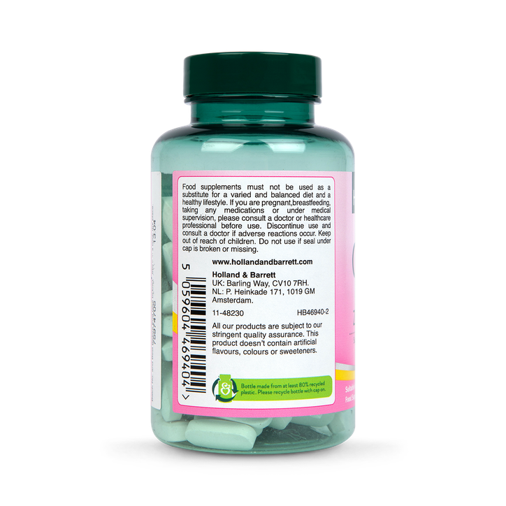 Holland & Barrett Vegan Calcium Magnesium Vitamin D & Zinc 120 Tablets image 2