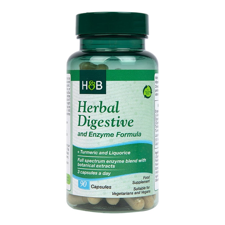 Holland & Barrett Herbal Digestive and Enzyme Formula 90 Capsules-1