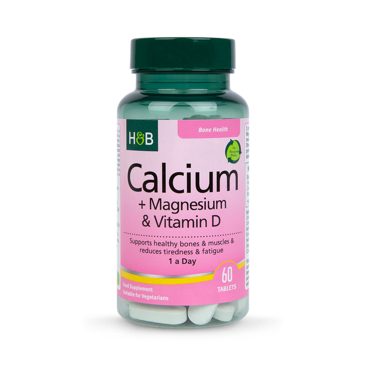 Holland & Barrett Calcium + Magnesium & Vitamin D 60 Tablets image 1