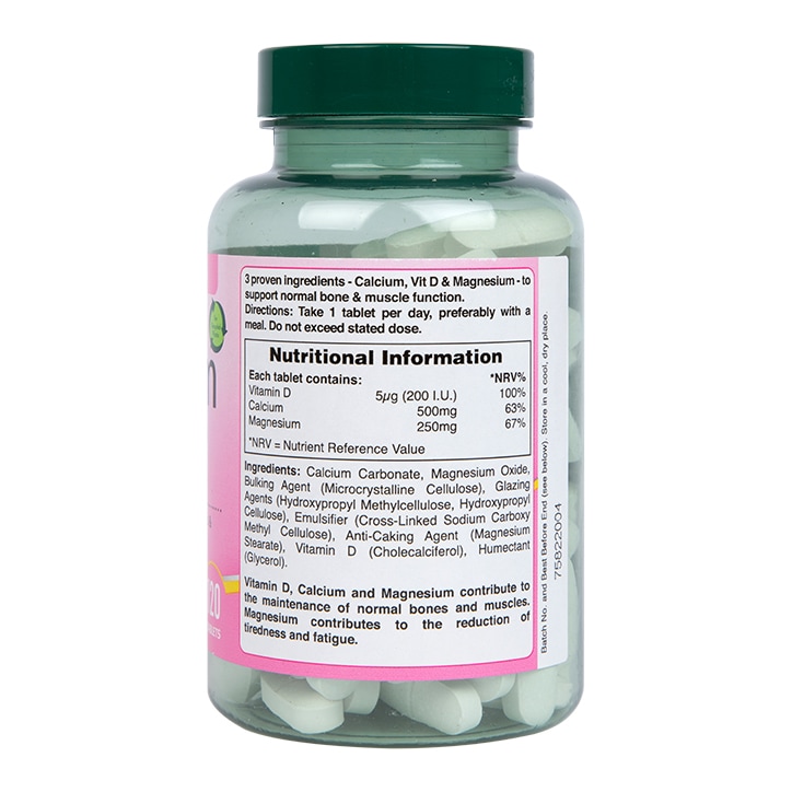 Holland & Barrett Calcium + Magnesium & Vitamin D 120 Tablets-3