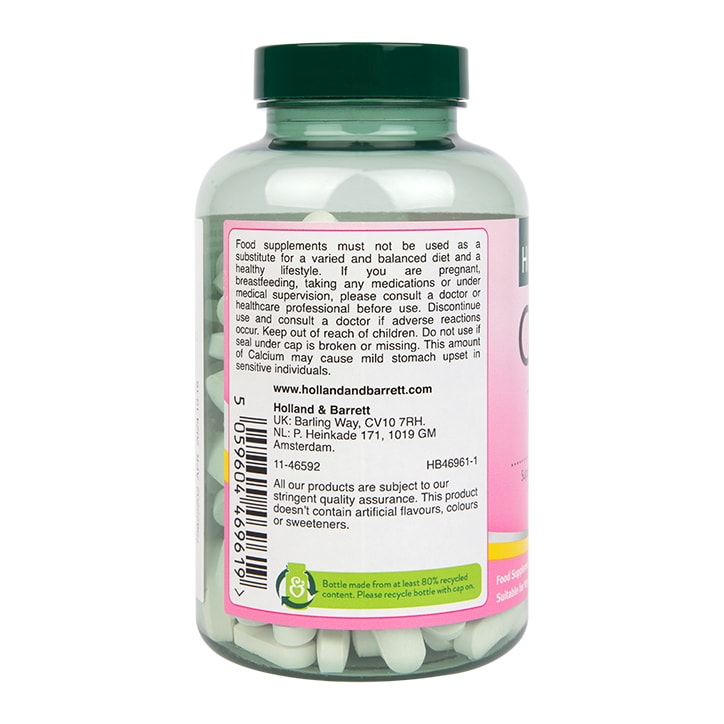 Holland & Barrett Calcium + Magnesium & Vitamin D 180 Tablets-2