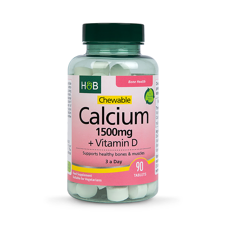 Holland & Barrett Chewable Calcium + Vitamin D 90 Tablets image 1