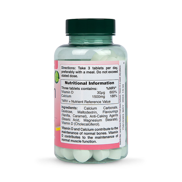 Holland & Barrett Chewable Calcium + Vitamin D 90 Tablets image 3