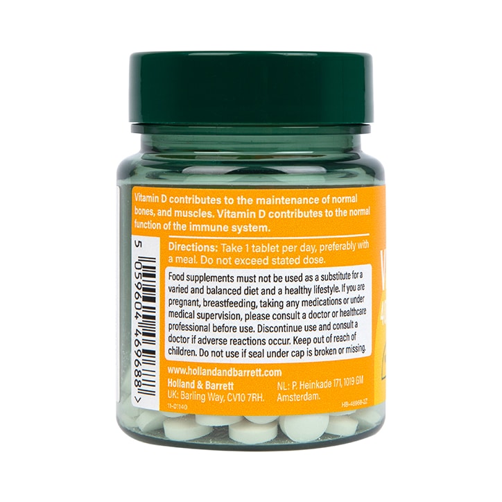 Holland & Barrett Vitamin D3 400 I.U. 10ug 90 Tablets