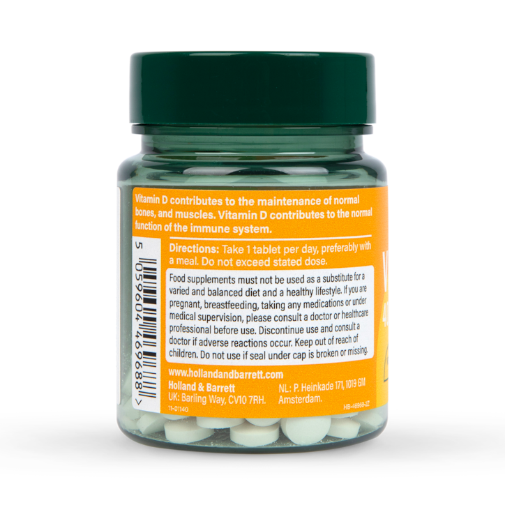 Holland & Barrett Vitamin D 400 I.U. 10ug 90 Tablets image 3