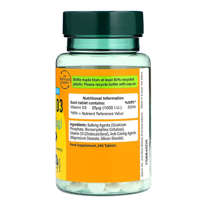 Holland & Barrett Vitamin D3 1000 I.U 25ug 240 Tablets