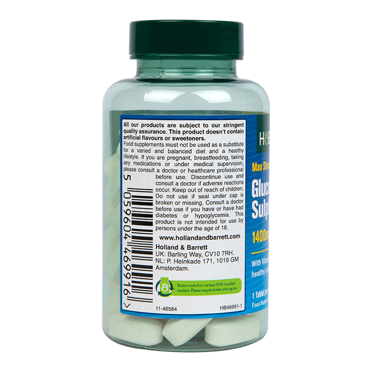 Holland & Barrett Glucosamine   Maximum Strength 60 Tablets image 2