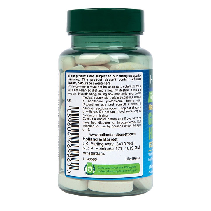 Holland & Barrett Vegan Max Strength Glucosamine HCI 1325mg 60 Tablets-3