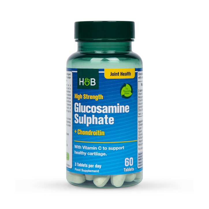 Holland & Barrett High Strength Glucosamine Sulphate & Chondroitin 60 Tablets image 1
