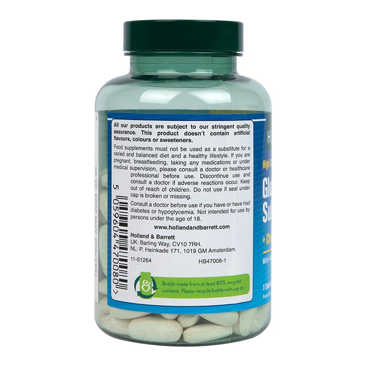Holland & Barrett High Strength Glucosamine Sulphate & Chondroitin 120 Tablets image 2