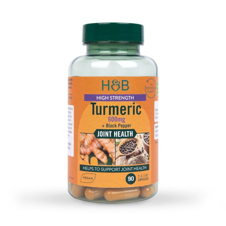 Holland & Barrett High Strength Turmeric 600mg with Black Pepper 90 Capsules