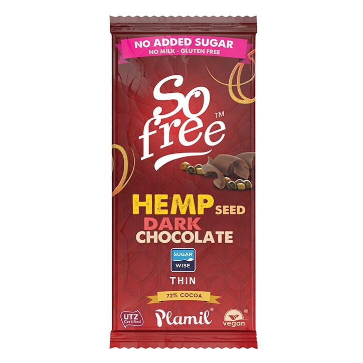 So Free No Added Sugar Hemp Seed Dark Chocolate 70g image 1