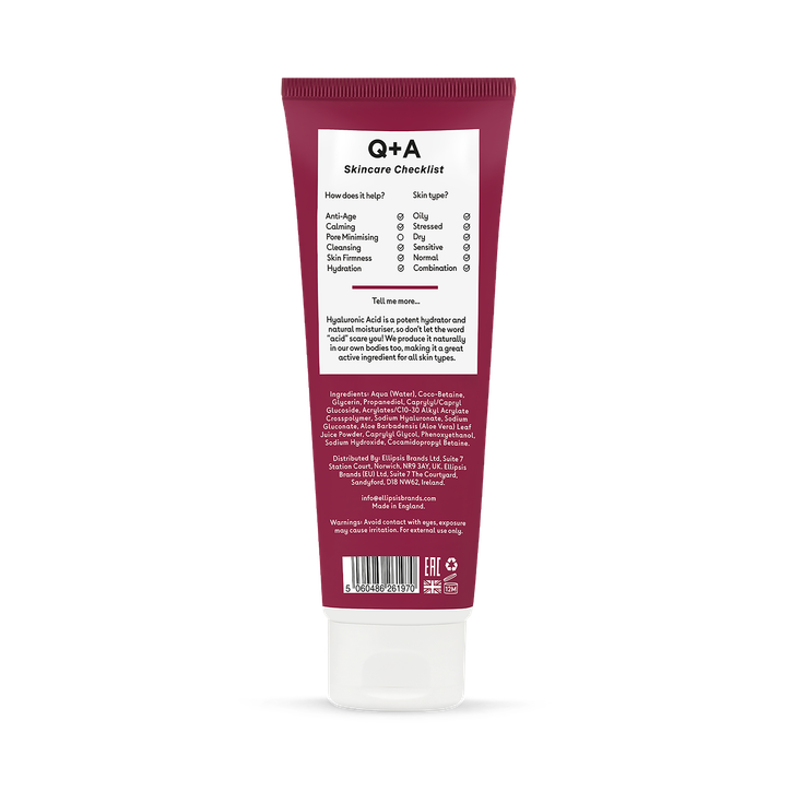 Q+A Hyaluronic Acid Gel Cleanser 125ml image 2