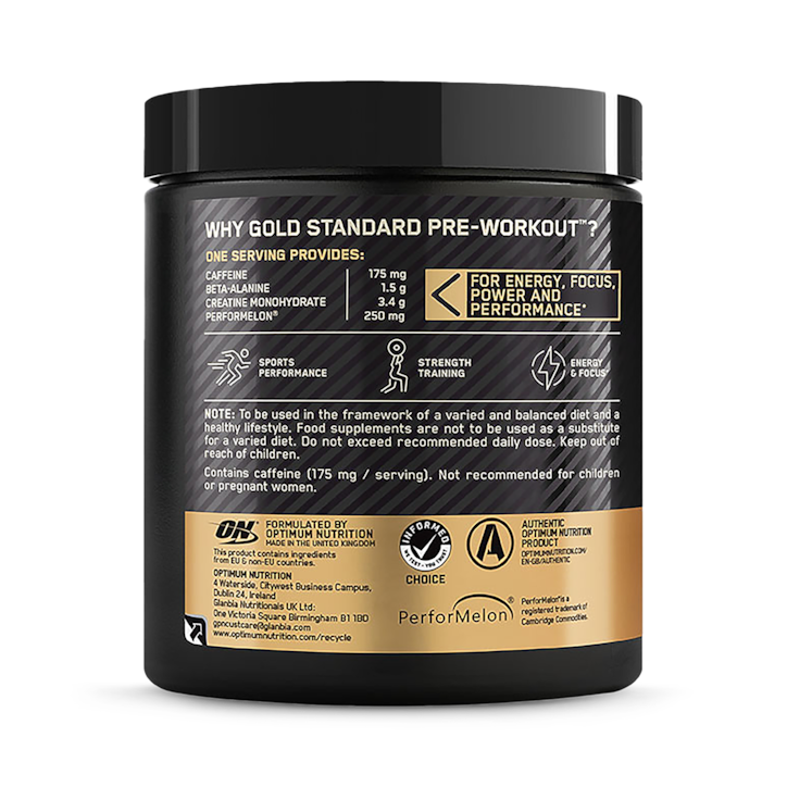 Optimum Nutrition Gold Standard Pre Workout Green Apple 330g image 2