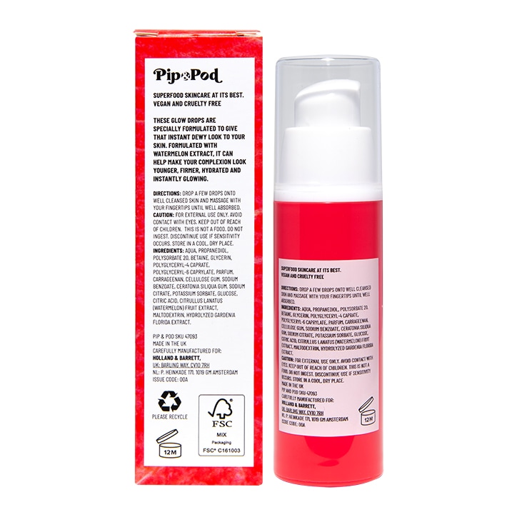 Pip & Pod Watermelon Glow Drops 30ml image 2