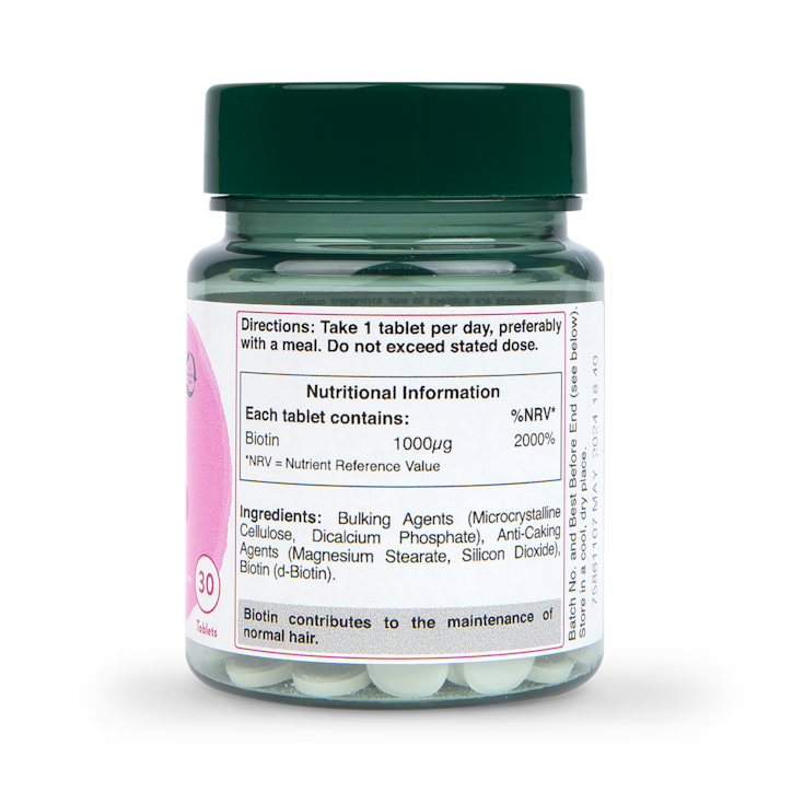 Holland & Barrett Biotin 1000ug 30 Tablets image 3
