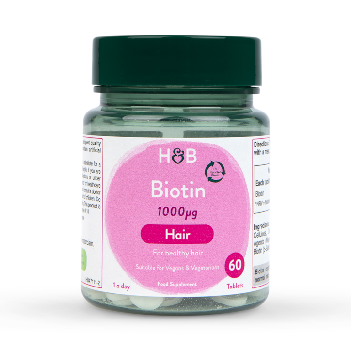 Holland & Barrett Biotin 1000ug 60 Tablets image 1