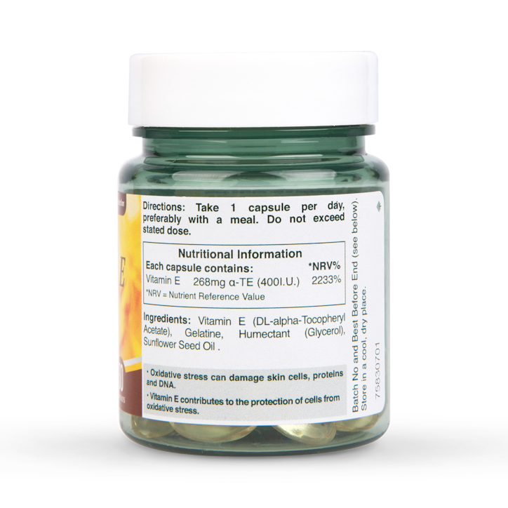 Holland & Barrett Synthetic Vitamin E 400iu 30 Capsules image 3