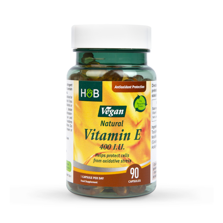 Holland & Barrett Vegan Natural Vitamin E 400IU 90 Capsules image 1