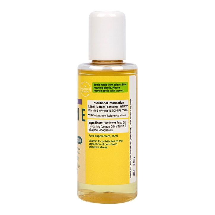 Holland & Barrett High Strength Vitamin E Oil Lemon Flavour 75ml-3