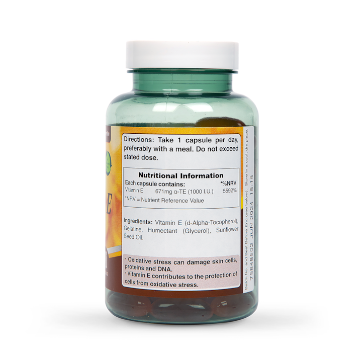 Holland & Barrett Vitamin E 1000iu 90 Capsules image 3