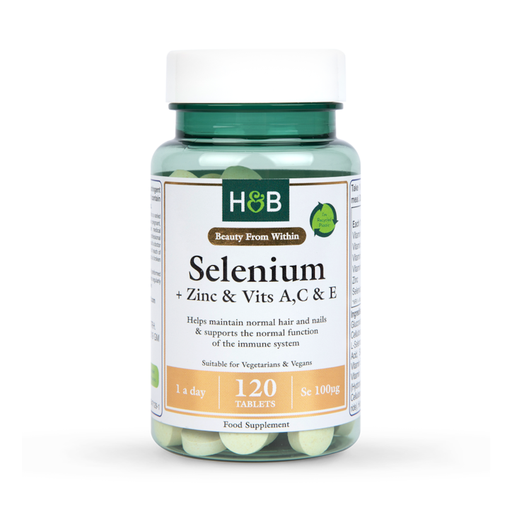 Holland & Barrett Selenium + Zinc & Vits A, C & E 120 Tablets image 1