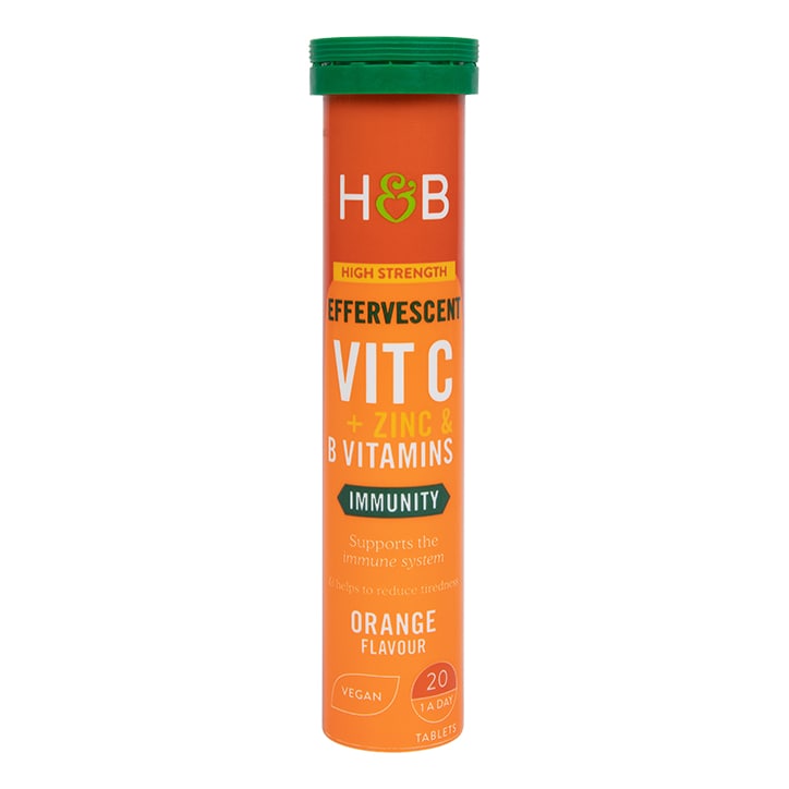 Holland & Barrett Vitamin C, Vitamin B & Zinc 20 Effervescent Tablets-1