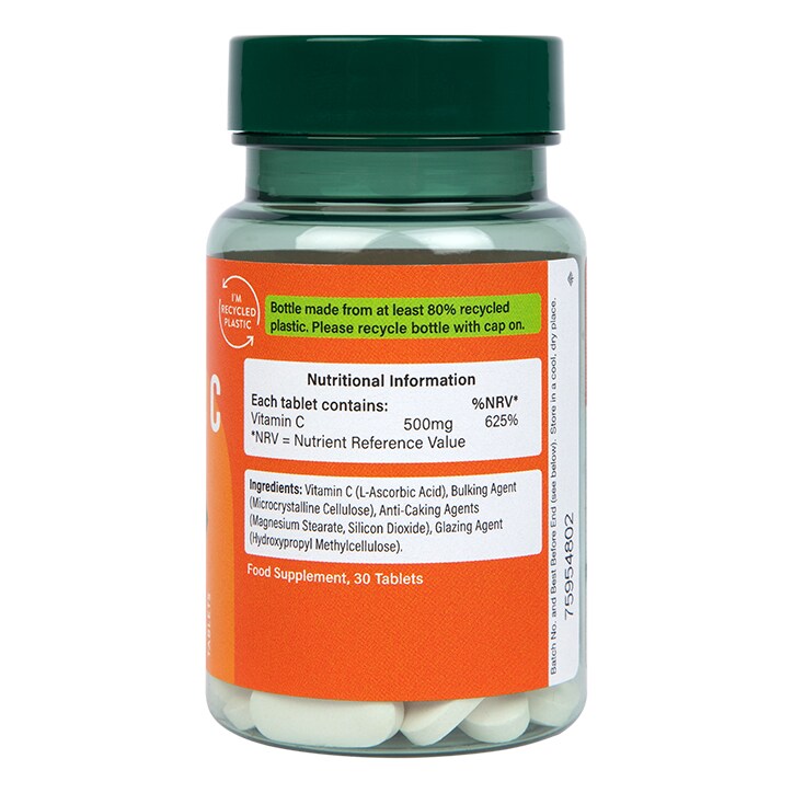 Holland & Barrett Vitamin C 500mg 30 Tablets image 3