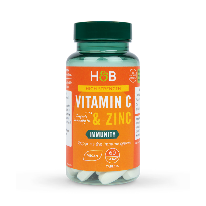 Holland & Barrett Vitamin C & Zinc 60 Tablets image 1