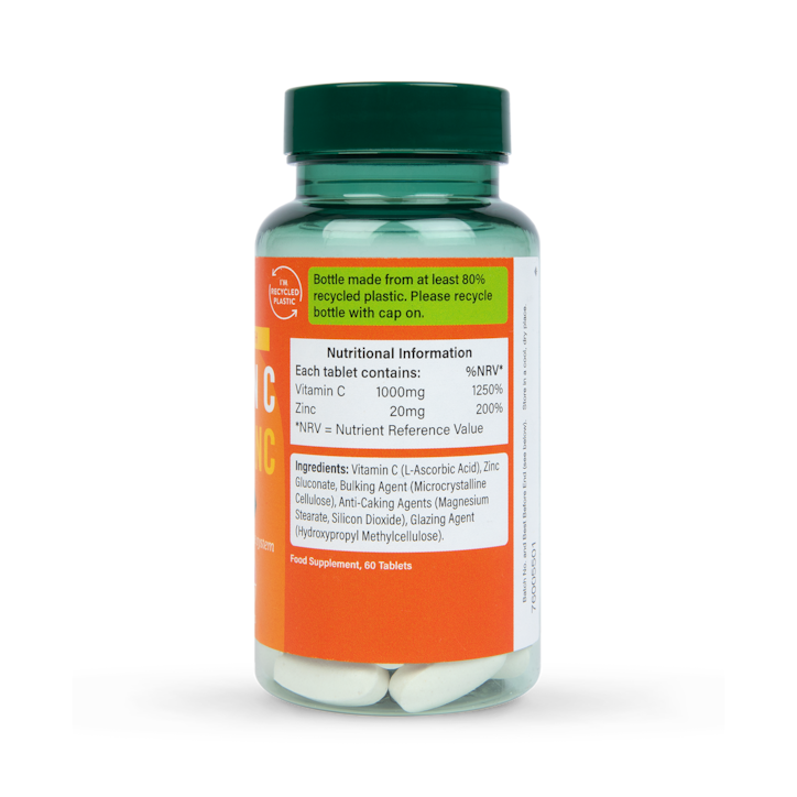 Holland & Barrett Vitamin C & Zinc 60 Tablets image 3