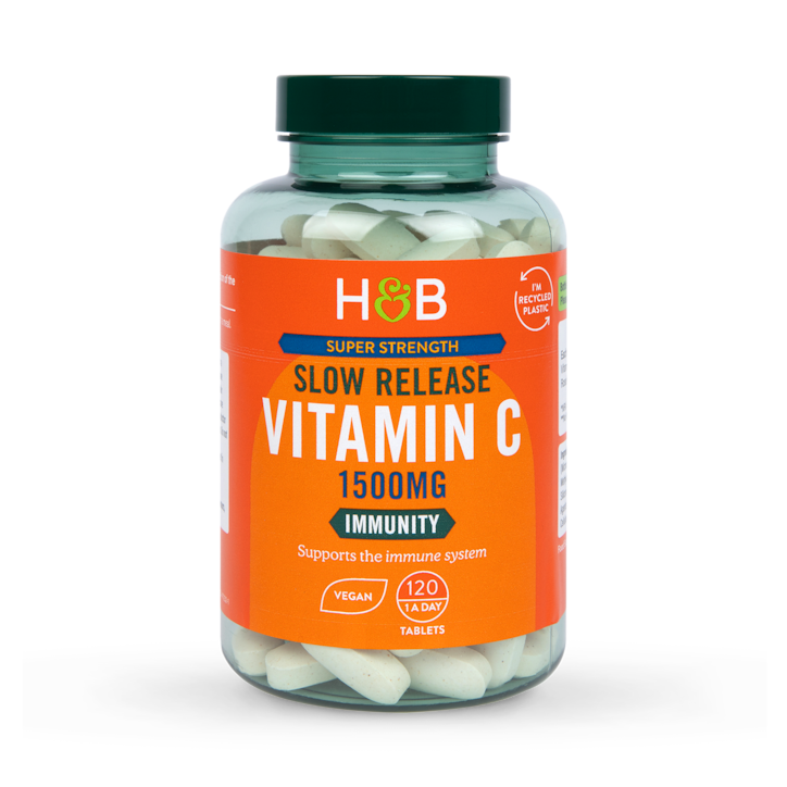 Holland & Barrett High Strength Slow Release Vitamin C 1500mg 120 Tablets image 1