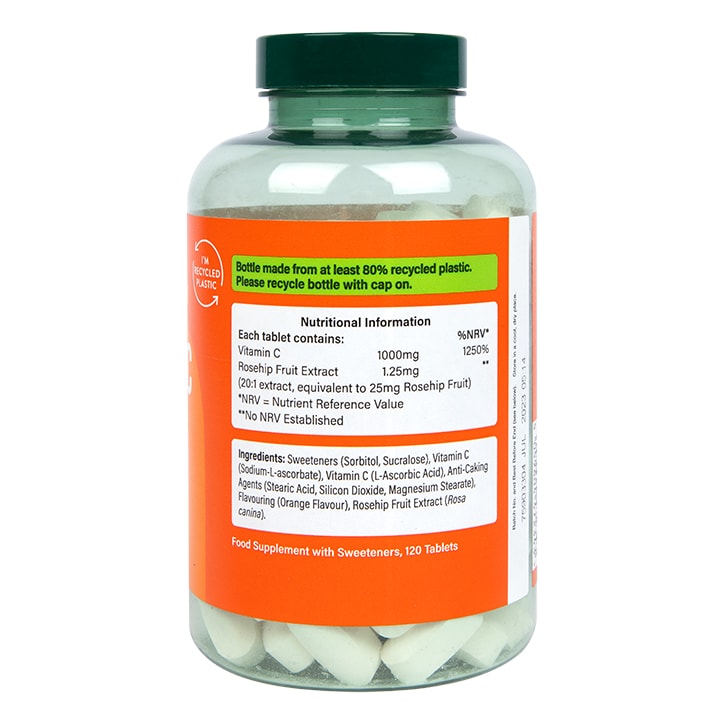 Holland & Barrett High Strength Chewable Vitamin C 1000mg 120 Tablets-3