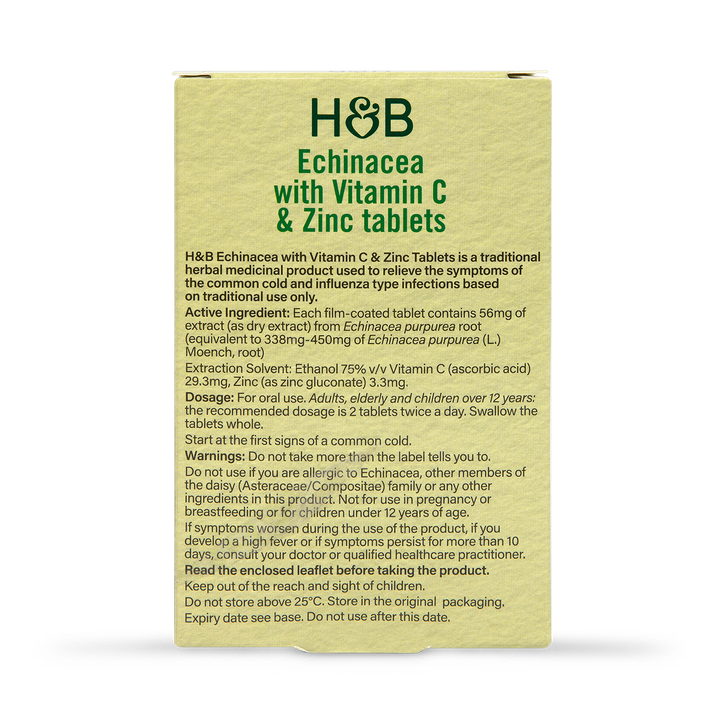 Holland & Barrett Echinacea with Vitamin C & Zinc 60 Tablets image 2