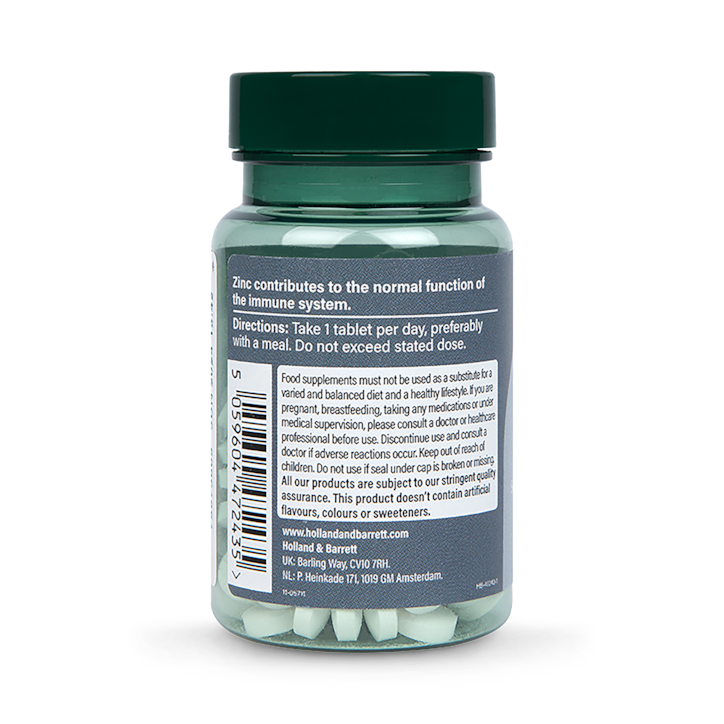 Holland & Barrett Zinc 15mg 120 Tablets image 2